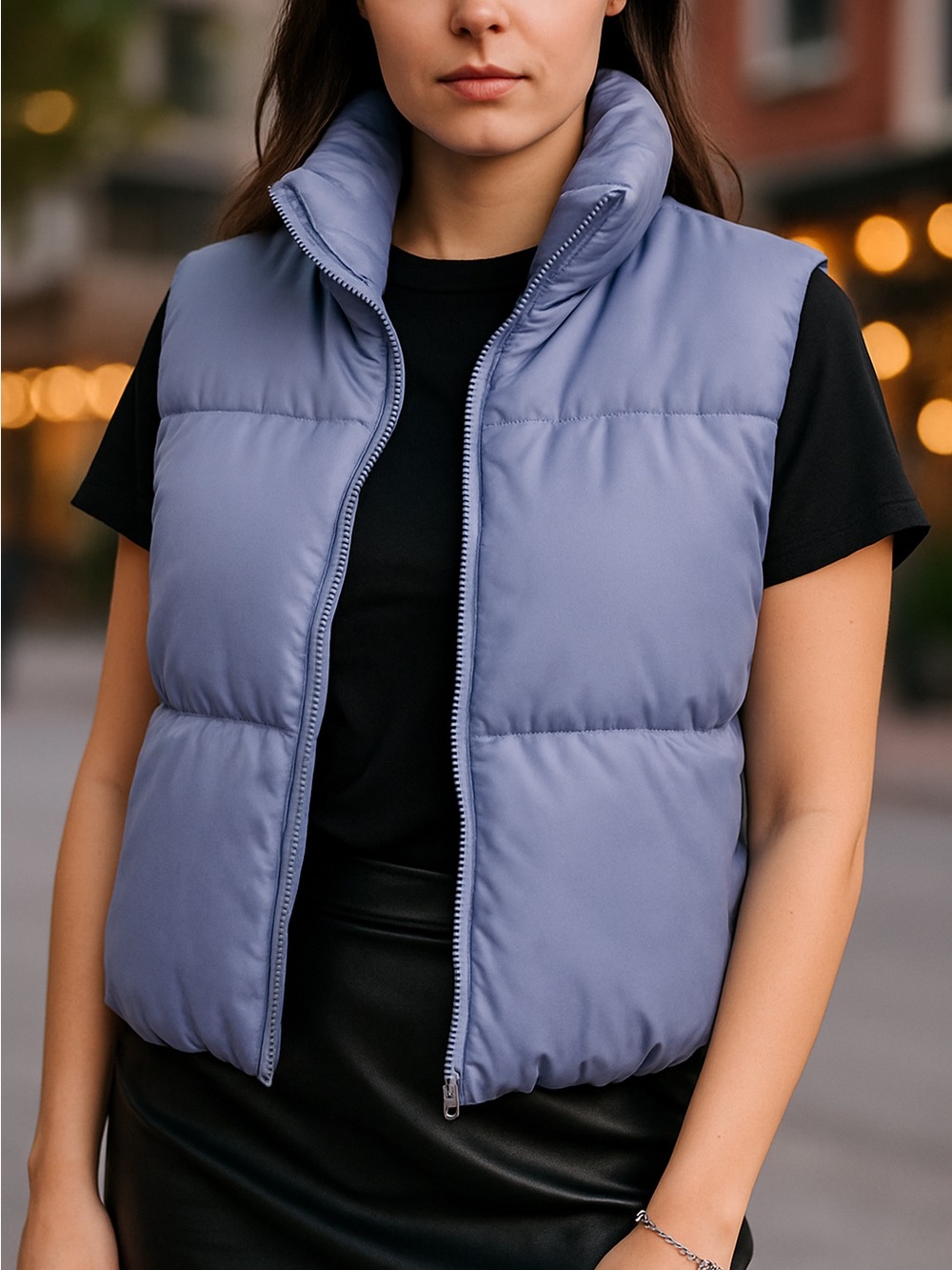 Streetwear Society Light Blue Puffer Vest